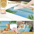 thumbnail image 4 of Sunshine beach palm trees starfish shells Placemats Set of 6, 12x18 Inch Waterproof Stain Resistant Linen Table Placemats Summer Seasonal Farmhouse Kitchen Party Decor Home Decor, 4 of 6