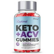 Optimal Keto Gummies, Maximum Strength for Weight Management, Apple Cider Vinegar, 1 Month Supply Dietary Supplement (1 Pack)
