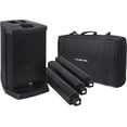 thumbnail image 2 of Sound Town Portable PA/DJ System w/ 8" Powered Subwoofer, One 4 x 2.5 Column Speaker and Two UHF Wireless Microphones (CARPO-L1SWM01), 2 of 9