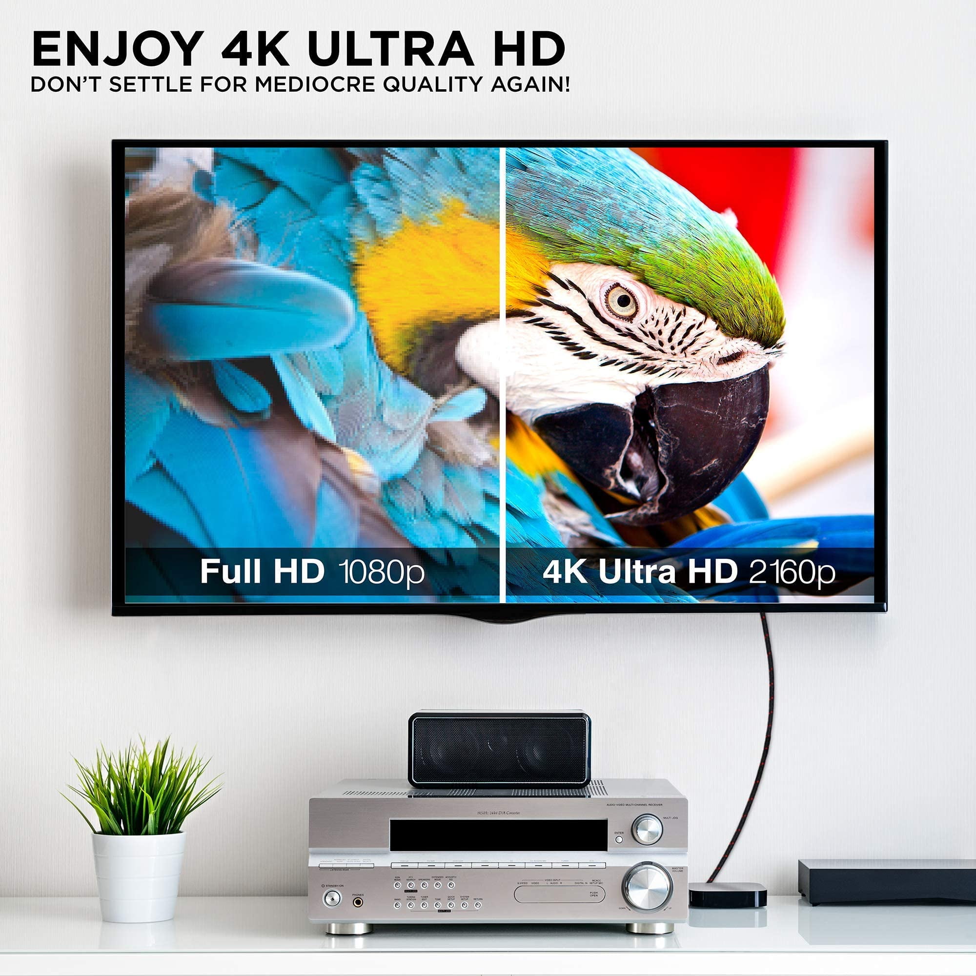 Ototon® 2M Câble HDMI 2.0 Ultra HD Haute Vitesse 4K Premium Haut Débit  Compatible HDTV TV Box PS3 PS4 Xbox Nintendo Switch - 2M - Cdiscount TV Son  Photo