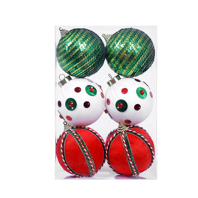 WIFKLSIIPG Clear Glitter Hanging Shatterproof Baubles for Home