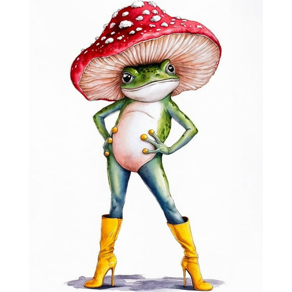 5D Diamond Painting Kits for Adults kids Beginners Paint By Diamond Set  Round Full Drill Craft Diamond Art Painting Art Craft Painting Kit-Toxic Mushroom Queen Frog