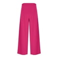 thumbnail image 6 of AINIYS Women's Business Casual Outfits Lightweight Deep V Neck Long Sleeve Shirt and Wide Leg Pants Suit Set Hot Pink XXXL, 6 of 9