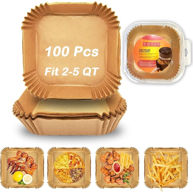 Compañero de cocina innovador, revestimiento desechable antiadherente, revestimientos impermeables resistentes al calor para freidoras de aire, horneado, campamentos, fiestas - Forma de tazón