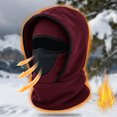 thumbnail image 6 of Outdoor Winter Warm Hat Neckband Integrated SkiMask for Men Women Fleece Face Head Neck Cover Windproof Cold Weather Winter Face For Men Windproof Hoodie, 6 of 7