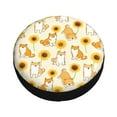 thumbnail image 3 of Gaeub Shiba Inu Dog and Sunflower 14-17in Tire Cover, Spare Tire Cover, for Camper Caravan, Trailer, Car, Truck, SUV, Jeep - 15 inch, 3 of 9