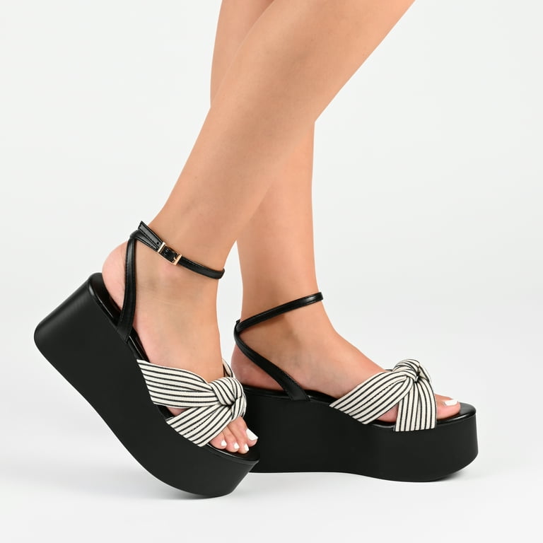Black platform cheap sandals walmart