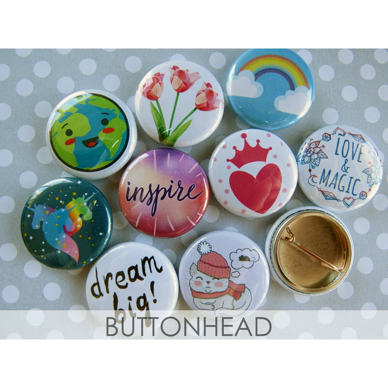 6-pk Novelty 1 Diameter Buttons/Pins, SCIENCE HUMOR, for backpacks, jackets
