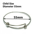 thumbnail image 4 of Little Girls Horse Bangle Bracelet in stainless steel. Little girls jewelry. Little girls bracelet. Horse gifts. Horseshoe., 4 of 5