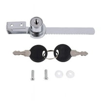 Display Case Lock Sliding Glass Door Ratchet Lock Security Glass Cabinet Lock with 2 Keys