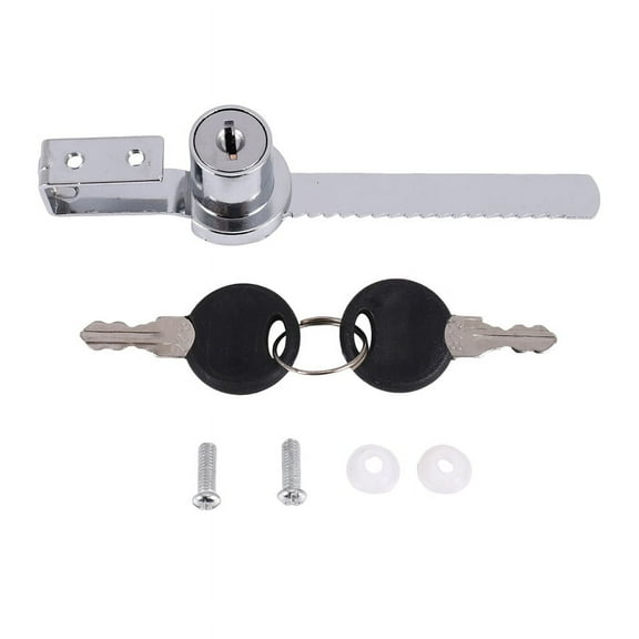 Display Case Lock Sliding Glass Door Ratchet Lock Security Glass Cabinet Lock with 2 Keys