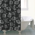 thumbnail image 4 of Star Constellation Shower Curtain Space Galaxy Design Waterproof Bathroom Drape Fade-Resistant with Metal Grommets 72x72, 4 of 5