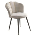 thumbnail image 1 of Silla de comedor,Sillón de tocador moderno minimalista con respaldo,Sillas de maquillaje cómodas de estilo nórdico,muebles para el hogar,Sillón de respaldo alto con patas de metal Gris claro, 1 of 8