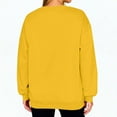 thumbnail image 4 of Xyxonk Womens Sweatshirt Dressy Casual Drop Shoulder Pullover Tops Fall Crew Neck Long Sleeve Street Hoodies with Pocket Solid Color Outfits,Yellow L, 4 of 6