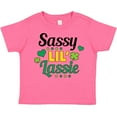 thumbnail image 3 of Inktastic Saint Patrick's Day Sassy Lil' Lassie with Shamrocks Girls Toddler T-Shirt, 3 of 5