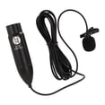 thumbnail image 1 of Microphone à Revers, 3 Broches XLR Mono 48V Alimentation Fantôme Microphone Lavalier Cardioïde pour Diffusion en Direct, 1 of 7