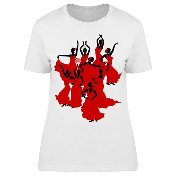 Flamenco Dancers Poses T-Shirt Women -Image by Shutterstock, Female 3X-Large