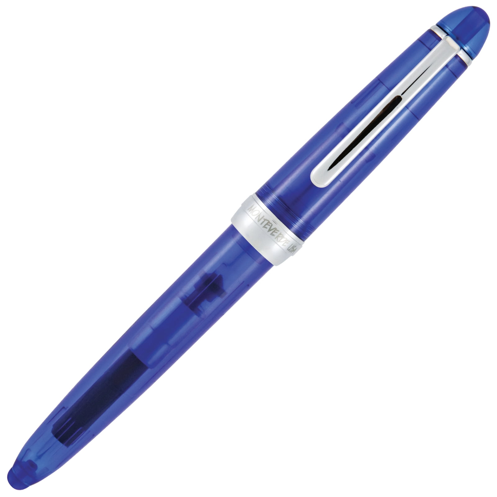 Monteverde Monza 3 Set Crystal Clear Fountain Pen, Blue