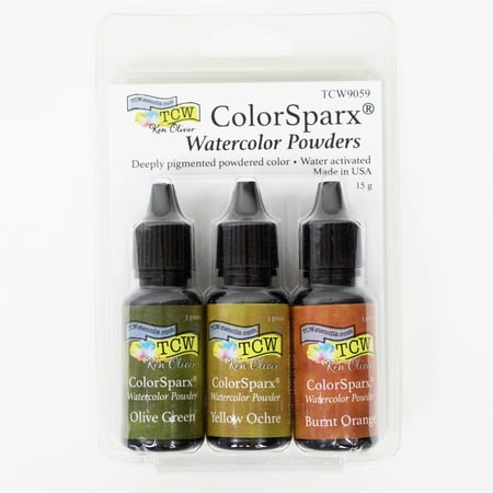 UPC: 0842254090594 | Ken Oliver Color Burst Watercolor Powder Set  3-Colors  Autumn Leaves