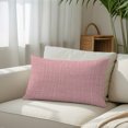 thumbnail image 6 of Rustic Pink Throw Pillow Cover, Pillowcase Protectors with Zipper, Breathable Decorative Lumbar Pillow Case Cover, Farmhouse Solid Color Pillow Shams for Couch Sofa 12x20Inch, 6 of 7