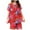Red 27026, variant on Sdeycui Women's Short Plus Size Pajama Sets, 2 Piece Y2K Summer Sleep Set Henley Neck Shorts With Pockets Ladies Pjs Set