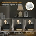 thumbnail image 3 of Hommpa Modern LED Nightstand Set of 2 Adjustable 3 Color LED Light 2 Drawer Bedside Table Storage Cabinet with Auto Sensor Light High Gloss Black Night Stand Smart Motion Sensor Side Table for Bedroom, 3 of 12