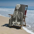 thumbnail image 4 of PHYHOO  Skull Pattern Beach Towel for Adults Kids Microfiber Lightweight Swimming Pool Towels Quick Dry Absorbent Sand Free Large Oversized Bath Towel 30x60in, 4 of 8