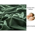 thumbnail image 3 of Pure Era Jersey Knit Cotton Fitted Bottom Sheet Deep Pocket 15" to 20"Ultra Soft Forest Green King, 3 of 8