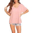 thumbnail image 3 of Women Summer V Neck Casual T Shirt, 3 of 4