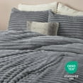 thumbnail image 5 of U by Bedsure 3 Pieces Fluffy Queen Comforter Set, Super Soft Faux Fur Grey Bedding Set, 1 Luxury Shaggy Fuzzy Comforter with 2 Pillowcases, 5 of 7