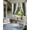thumbnail image 4 of Outdoor Curtains for Patio, Farm Rural Theme Black Stripes Waterproof Blackout Outside Curtain for Porch/Pergola/Gazebo, Thermal Insulated Drapes for Cabana, 1 Panel, 54 x 84 Inch, 4 of 8