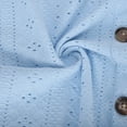 thumbnail image 7 of ITSAME Womens Plus Size Tank Tops, Hollow Out Drawstring Sleeveless Solid Color Casual Cami Blouse Sky Blue 3XL, 7 of 7