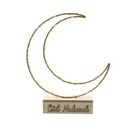 

ZHUASHUM Eid Decorations Moon Ornament LED Night Light Eid Mubarak Home Decoration Home