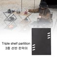 thumbnail image 2 of Estante De Tres Niveles Estante de camping Placa de estante Panel de mesa Equipo de picnic al aire libre (Panel negro), 2 of 5