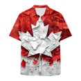 thumbnail image 5 of Ramiter Summer tops Mens Short Sleeve Classic Woven ShirtButton Down Shirt Red,3XL, 5 of 5