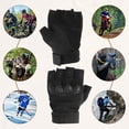 thumbnail image 6 of Uxcell Men's Outdoor Fingerless Gloves Half Finger Gloves Breathable Workout Gloves Black, M, 6 of 7