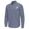thumbnail image 2 of Men's Antigua Navy Tampa Bay Lightning Ellis Tri-Blend Long Sleeve Button-Down Shirt, 2 of 3