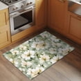 thumbnail image 2 of Retro White Front Door Rugs 2x3 ft Floral Blooming Watercolor Sage Green Oil Paint Small Rug for Entryway Non Slip Washable Bathroom Door Mat Absorbent Floor Mat for Indoor Entrance, 2 of 9