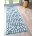 thumbnail image 3 of Unique Loom Matrix Trellis Collection Area Rug - Diamonds (2' 11" x 19' 8" Runner Blue/Light Blue), 3 of 9