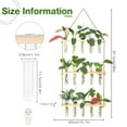 thumbnail image 3 of XXXFLOWER Wall Hanging Propagation Station with Wooden Stand 5 Glass Test Tubes 3 Tiered Planters Wall Terrarium, 3 of 8