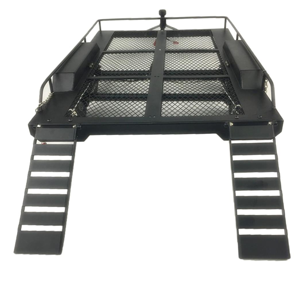 LeeQinersw 1/10th RC Climbing Car Truck Model Heavy Duty Trailer Metal For Axial SCX10