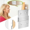 thumbnail image 2 of Uanit Heavy Duty French Cleat Hanger Z Bar Hanger Wall Mounting Brackets,Aluminum Cleat Picture Hanger French Cleat Wall Mount for Hanging Frame,Mirror,Whiteboard,Float Cabinet Shelf,Decor, 2 of 5
