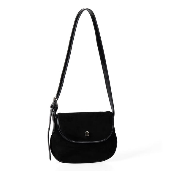 Retro Suedes Saddles Bag Lightweight Underarm Purse Fashion Shoulder Bag
