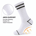 thumbnail image 4 of COOPLUS Mens Crew Socks Cushioned Athletic Running Work Socks 5 Pairs for Men, 4 of 8
