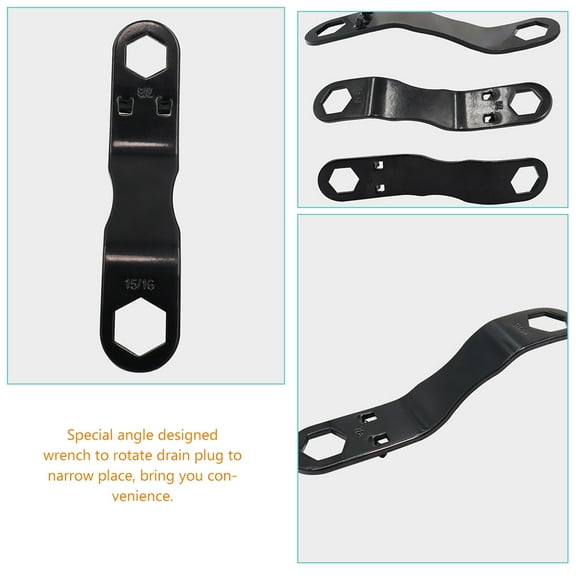 FESTFENDS Water Heater Drain Tool 1 Set Rv Water Heater Drain Plug Wrench Kit Assorted Color Steel Abs