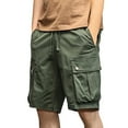 thumbnail image 1 of Xdzjlr Mens Cargo Shorts Relaxed Fit,Summer Wear Solid Color Stylish Design Everyday Cargo Loose Running Shorts For Men, 1 of 4