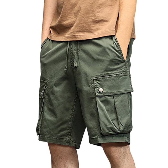 Xdzjlr Mens Cargo Shorts Relaxed Fit,Summer Wear Solid Color Stylish Design Everyday Cargo Loose Running Shorts For Men