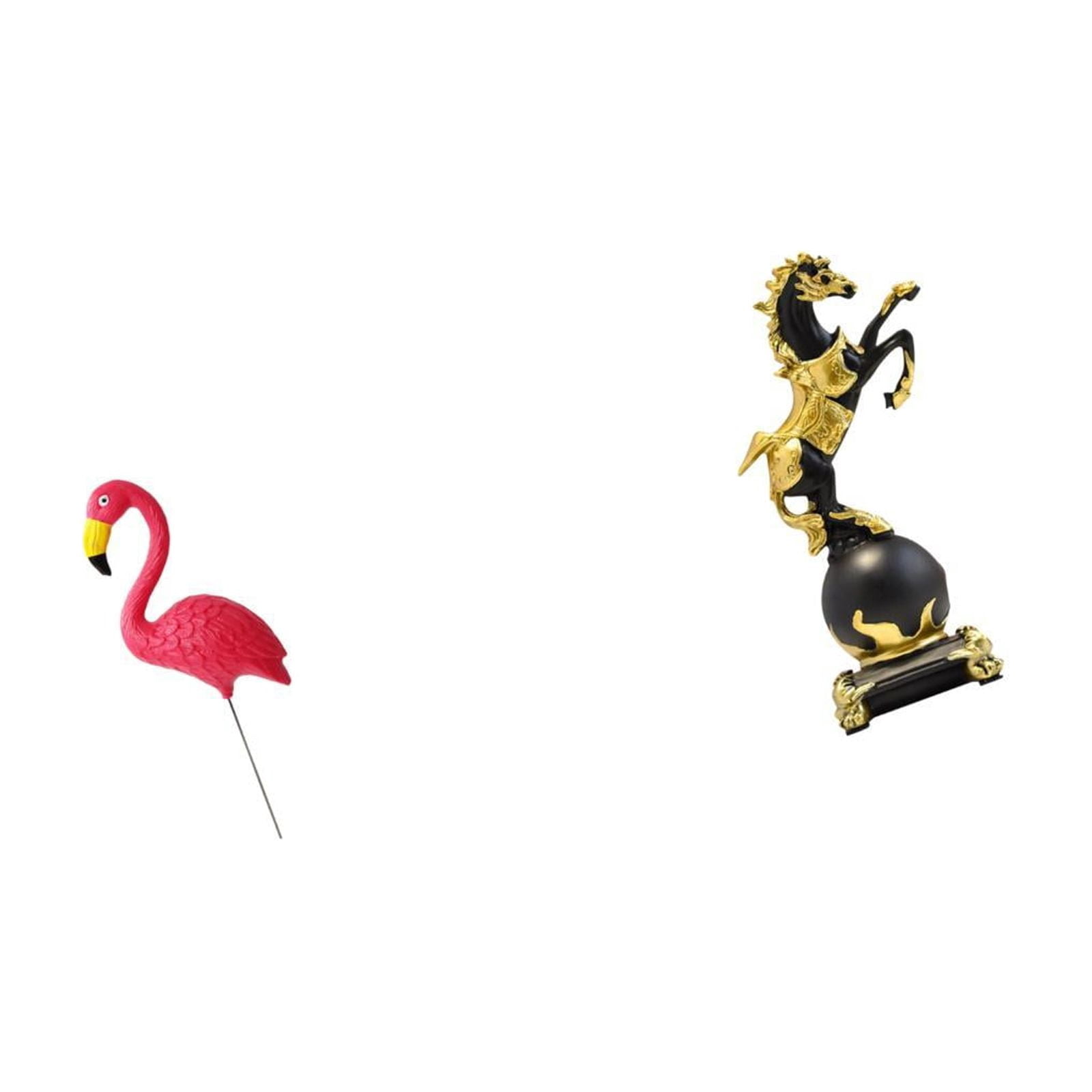 Miulika Flamingo Horse Garden Statue Figurine Ornament Sculpture for Holiday Spring Bedroom Centerpiece Fireplace Living Room Desk Yard Art