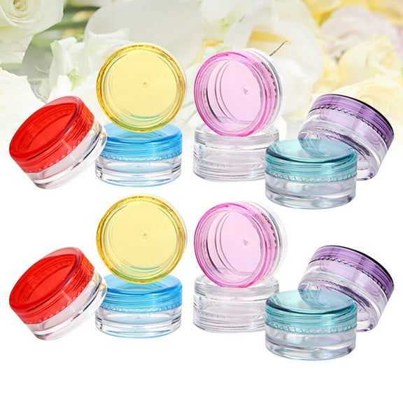 WHAMVOX 56 Pcs Cosmetic Storage Jar Round Pot Jars Small Containers