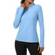 thumbnail image 5 of V Cuello 3/4 Manga Tops para las Mujeres Camisas de Entrenamiento con Protección Solar, Camisetas de Moda Primavera Verano Blusas de Túnica para Uso Diario, 5 of 6